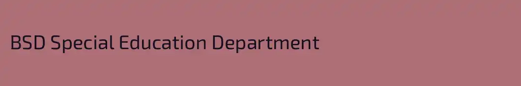 BSD Special Education Department